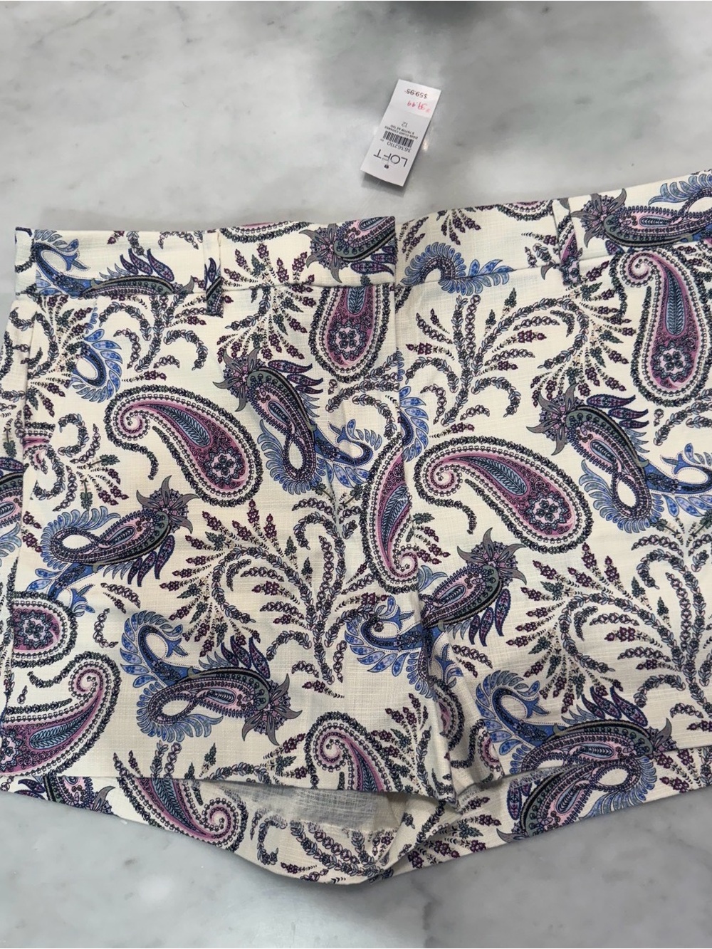 Loft Paisley Print Shorts NWT